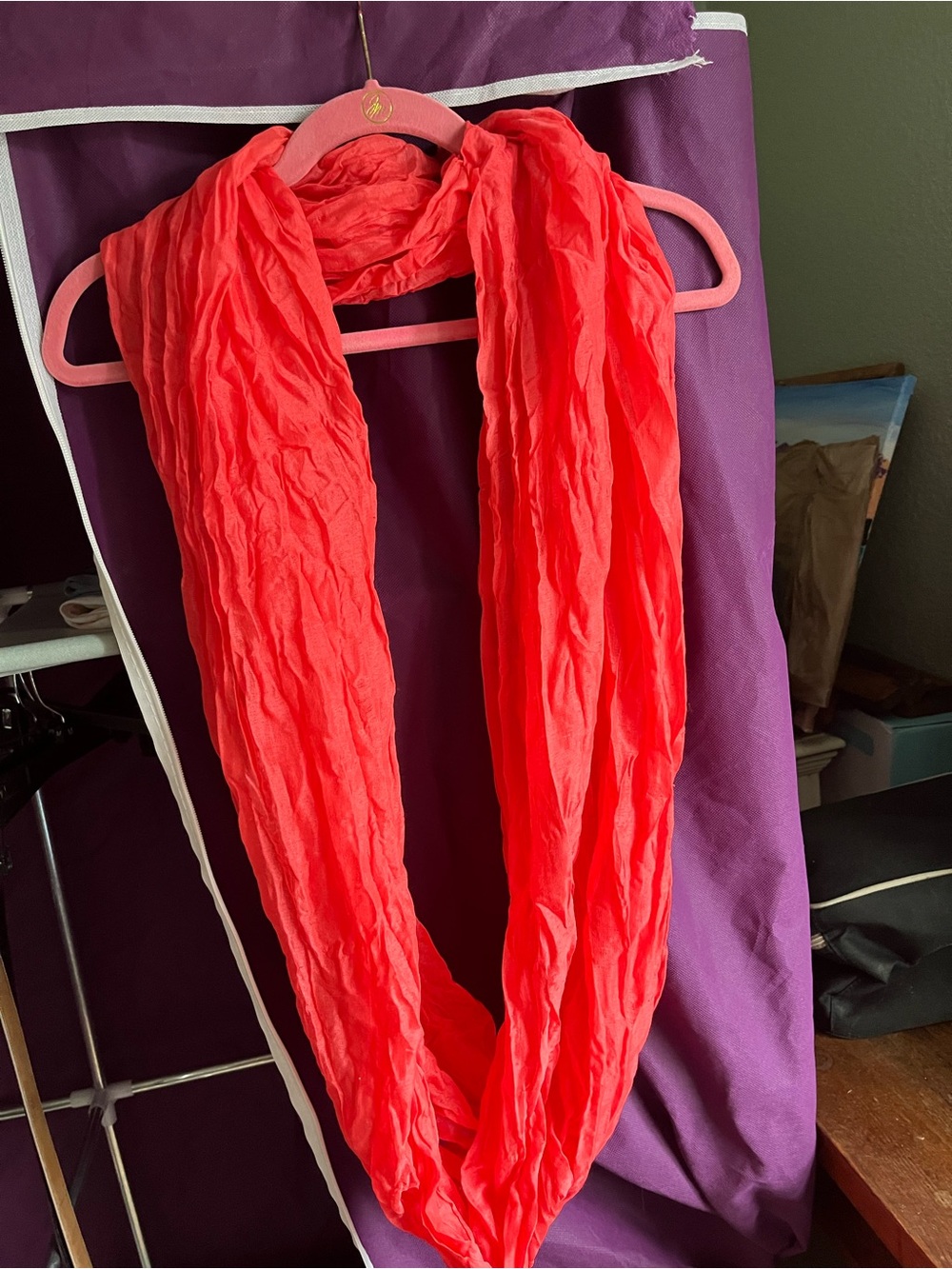 Women's Coral Infinity Scarf - Lightweight Wrap
